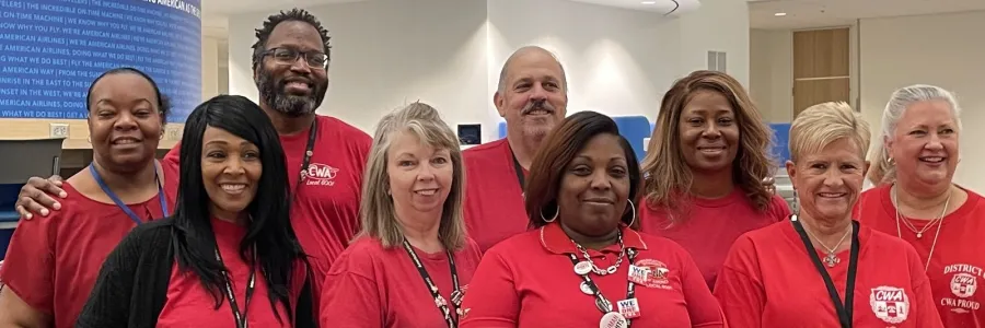 CWA Local 6001 members at DFW Reservations Center