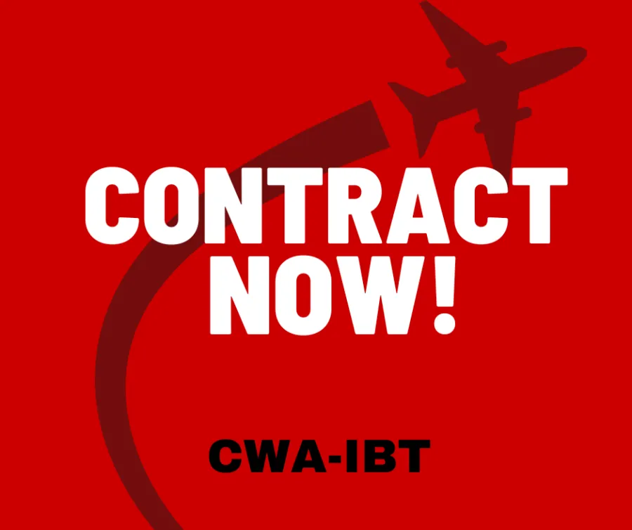 Red background image with a flying plane and "Contract Now" in white text