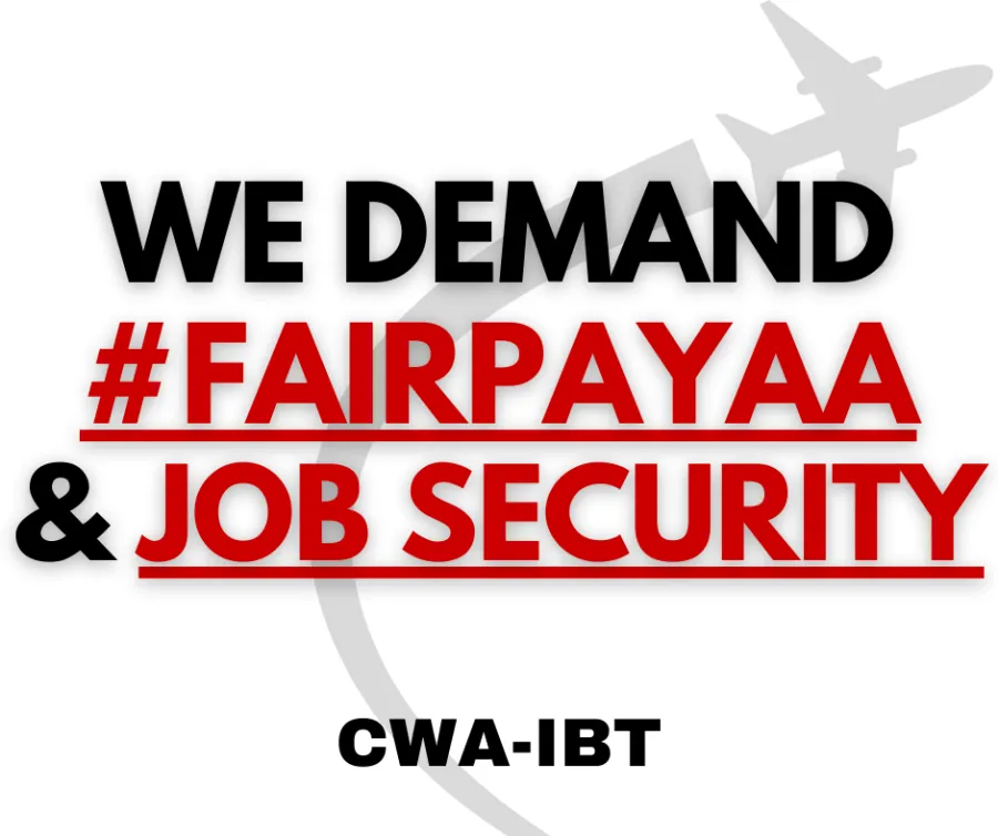 We demand #FairPayAA & Job Security
