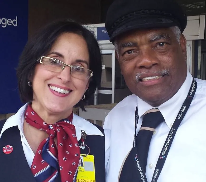 Two American Airlines passenger service employees